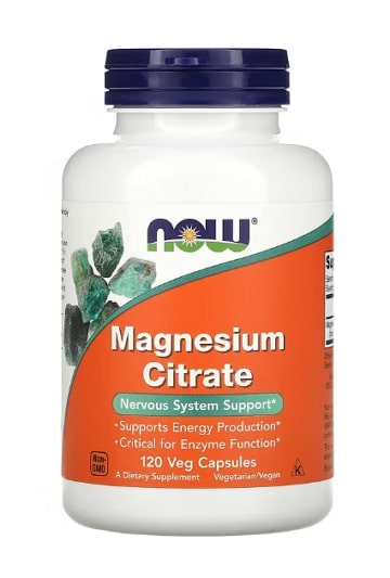 NOW Foods, 마그네슘 시트레이트, 베지 캡슐 120정