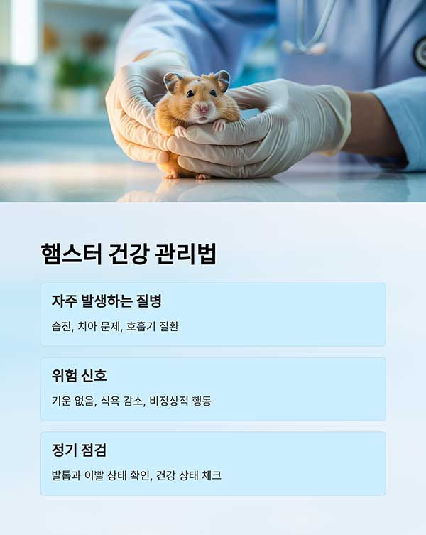 햄스터의 건강 관리와 주의 사항