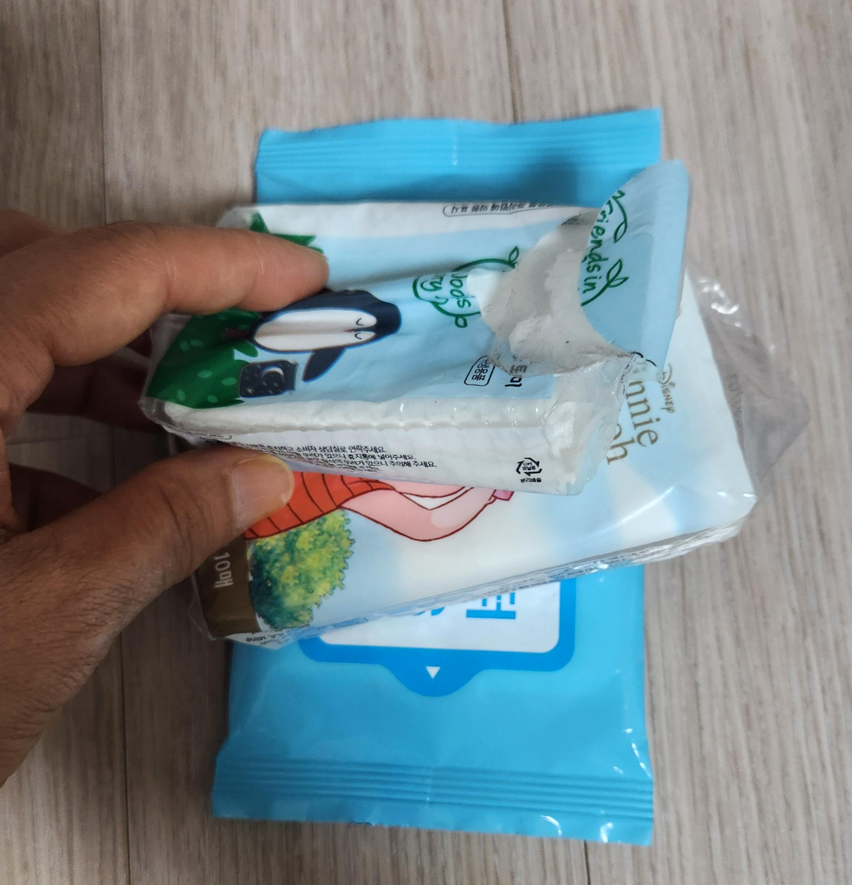 항암 가방싸기 휴지 물티슈