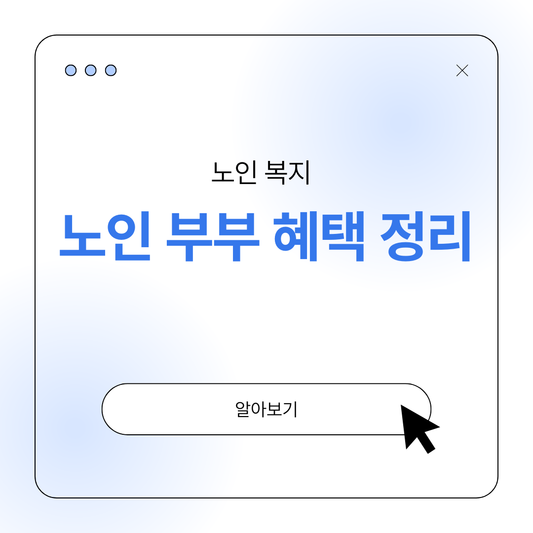 노인 부부 혜택 정리