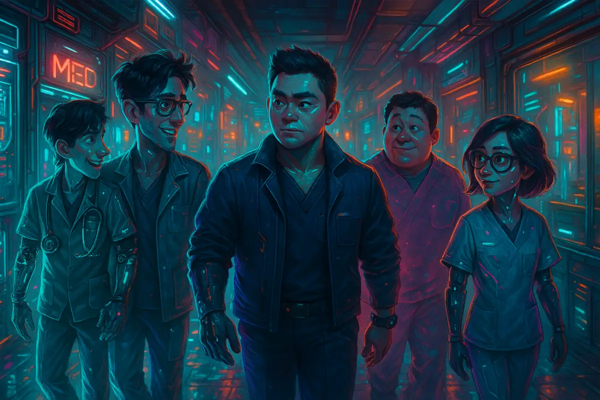 슬기로운의사생활-사이버펑크스타일