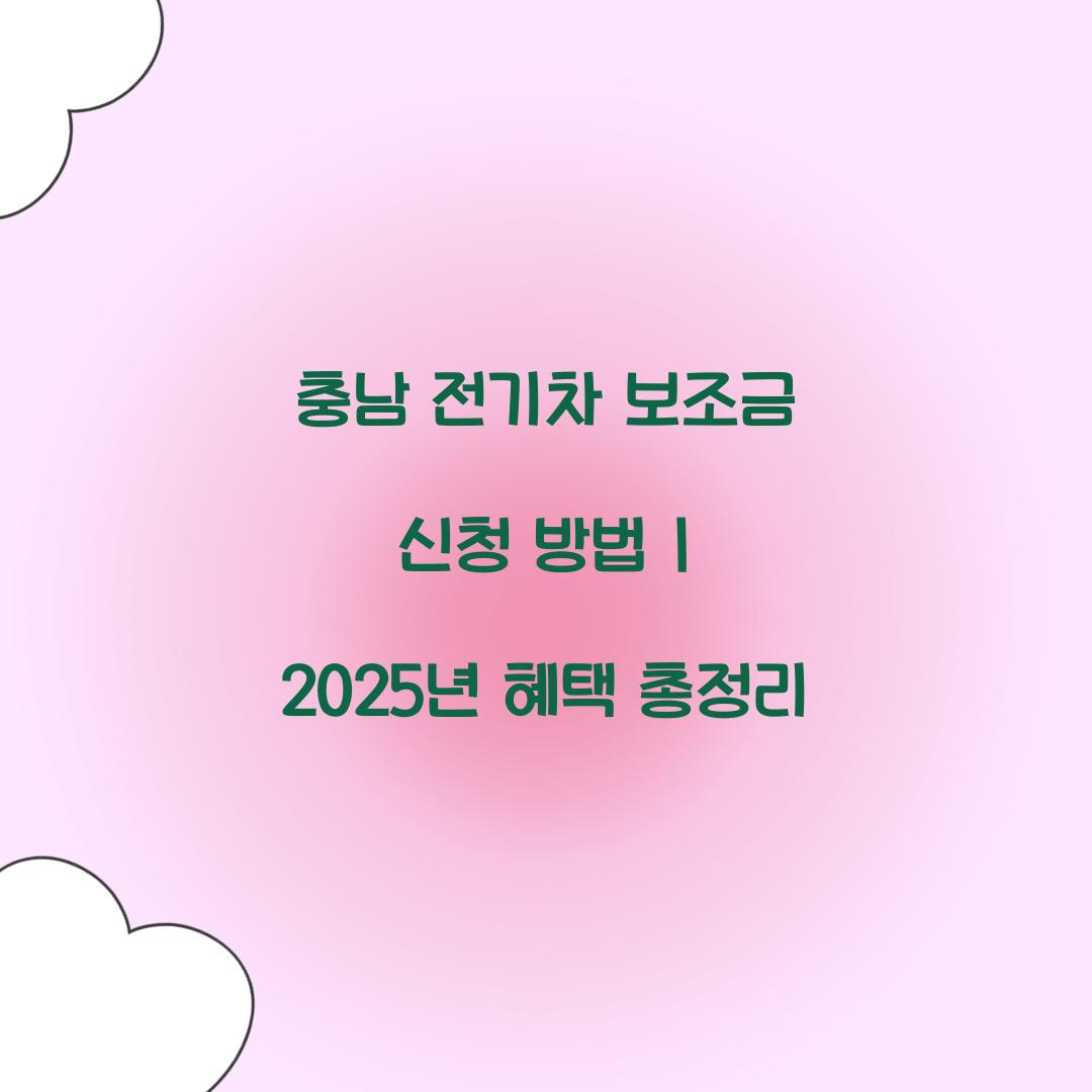 충남 전기차 보조금