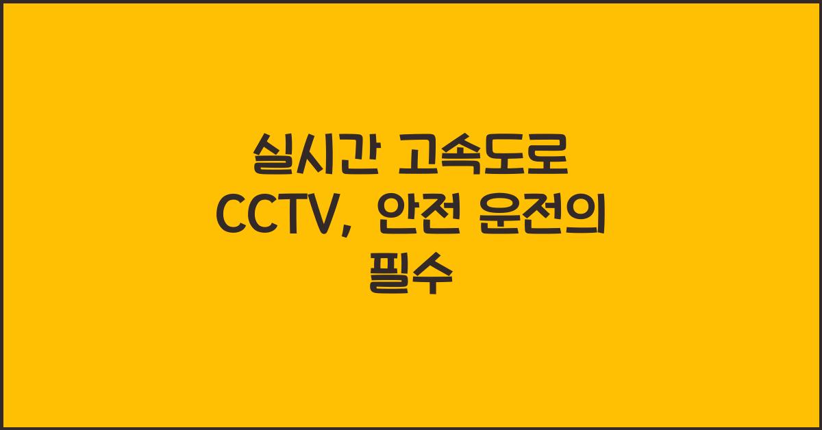 실시간 고속도로 cctv