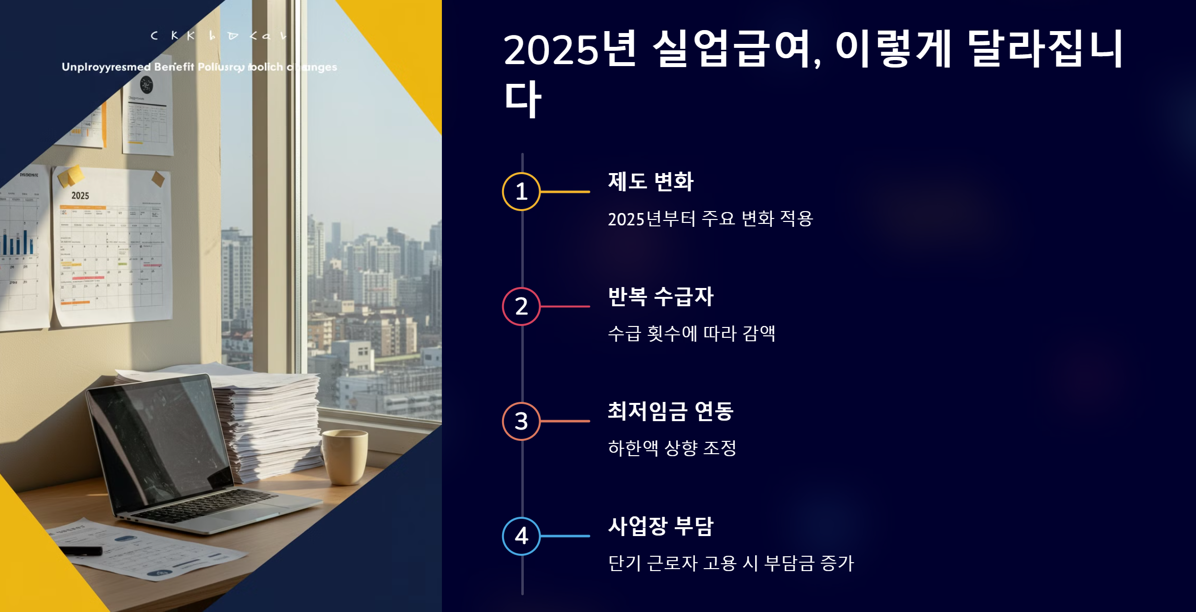 2025년 실업급여 이렇게 달라집니다.