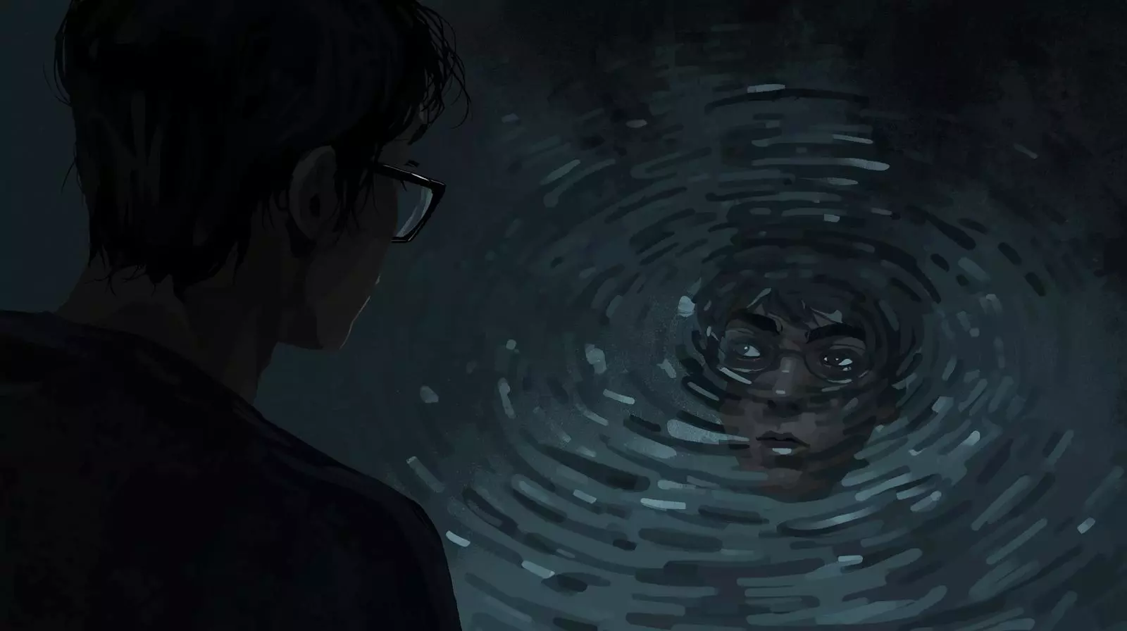 상담 후 스스로를 성찰하는 상담자의 이미지