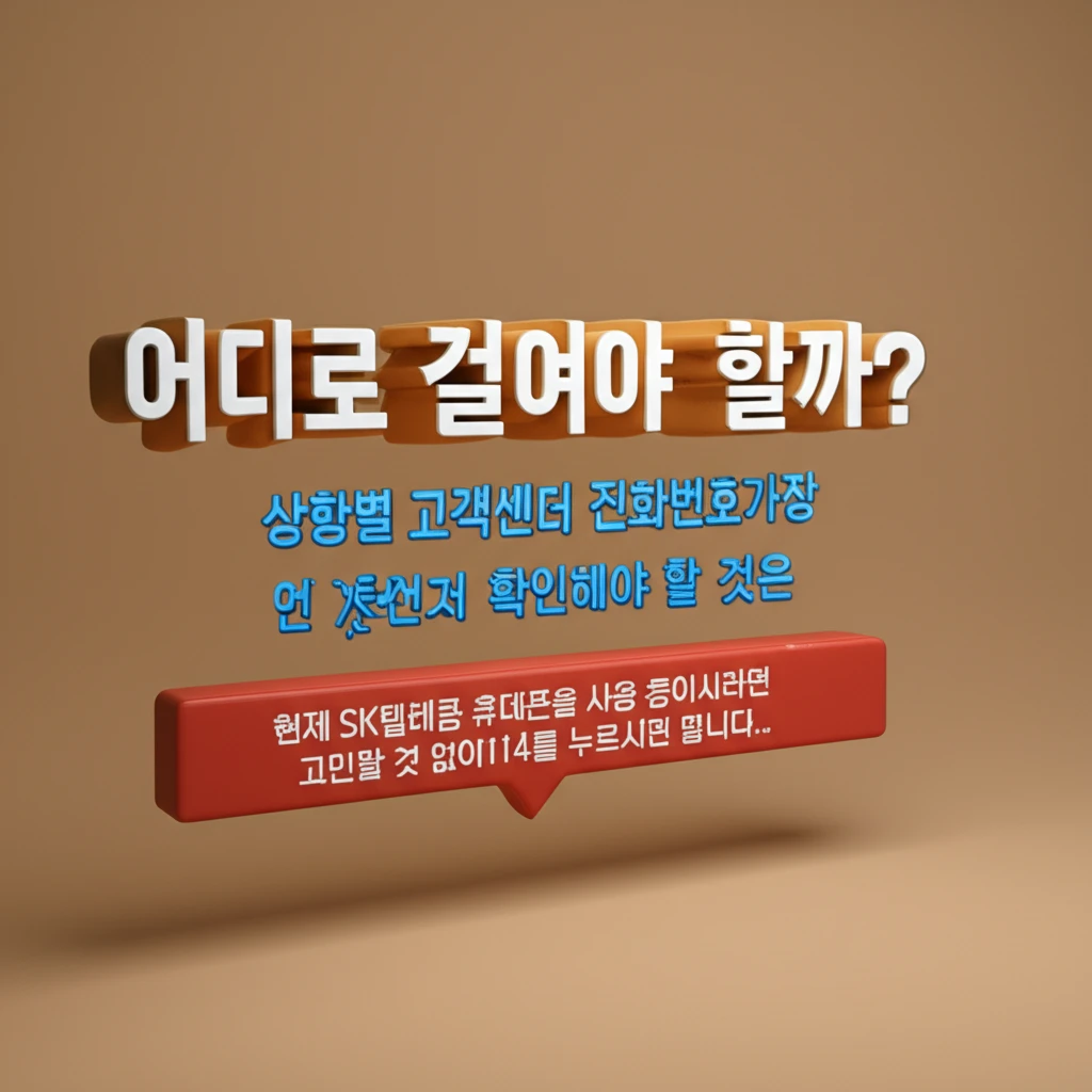 SKT T월드 고객센터 전화번호 및 ..