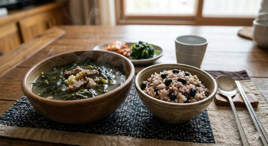 미역국 & 콩밥