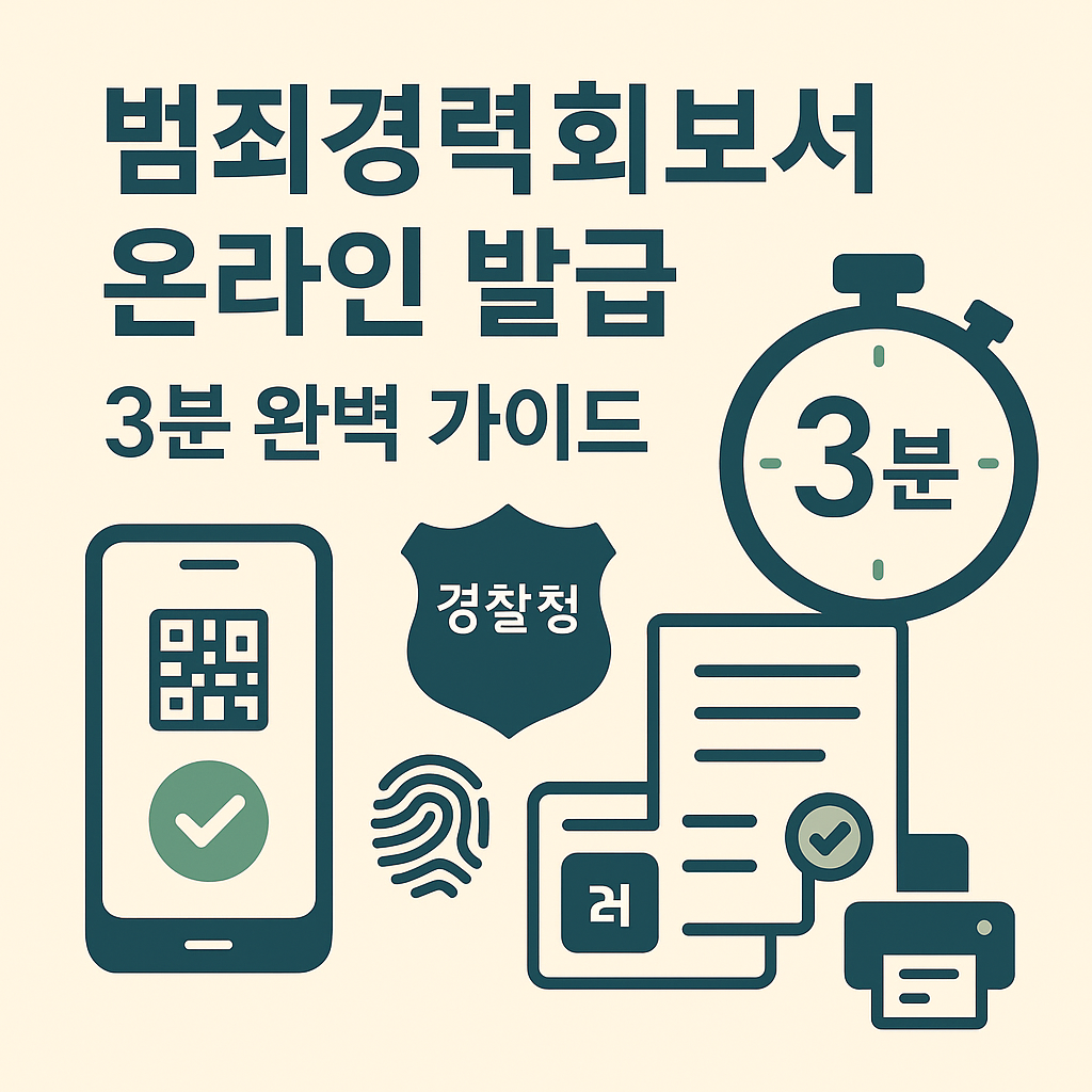 범죄경력회보서 온라인 발급 3분 완벽 가이드