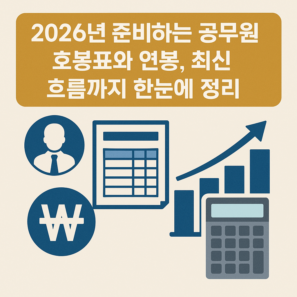 2026년 공무원 호봉표와 연봉 호봉이 다가 아닌 연금정보 정리