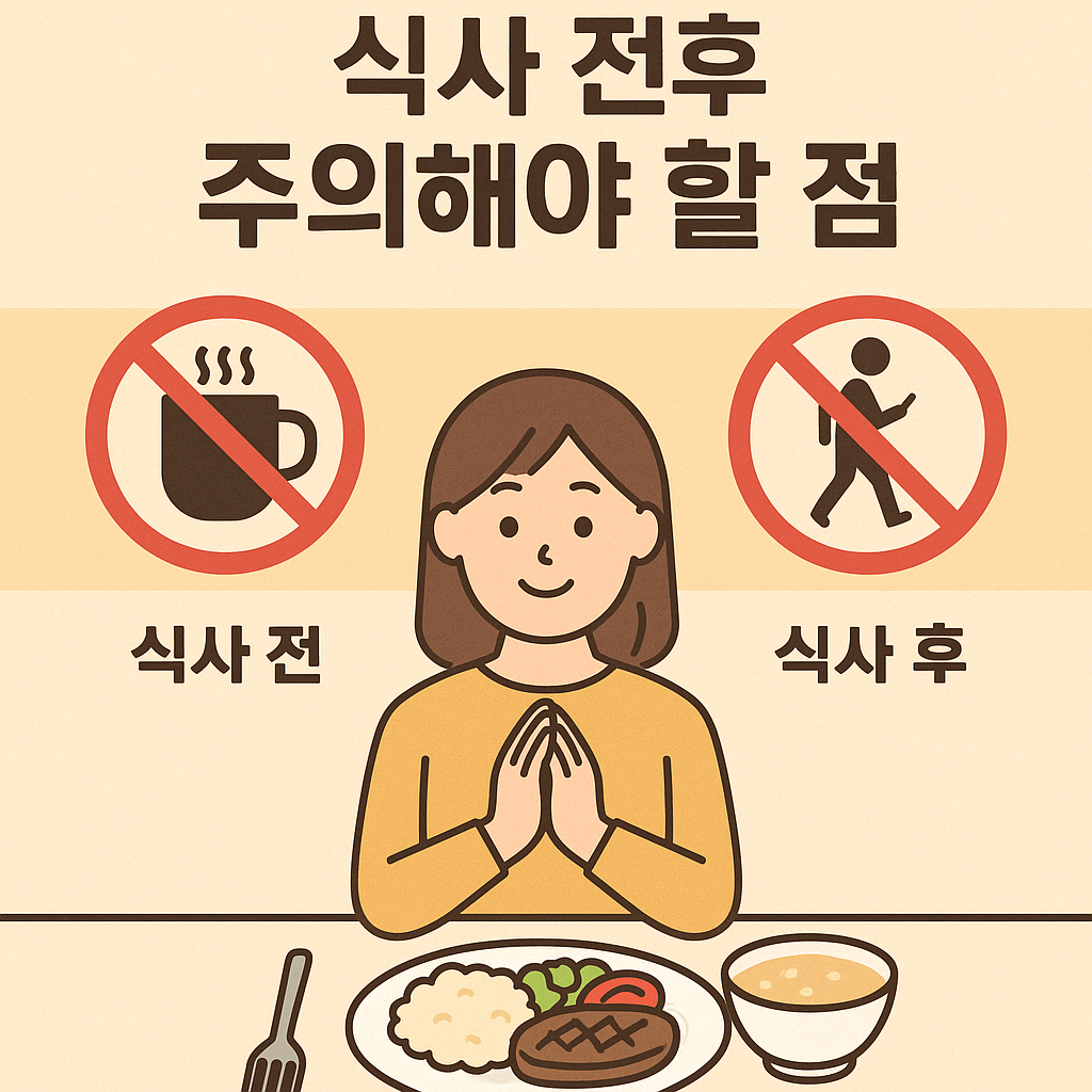 식사 전후 주의해야 할 점