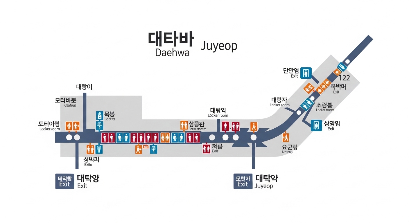 대화역 및 주엽역 물품보관함 위치 지도