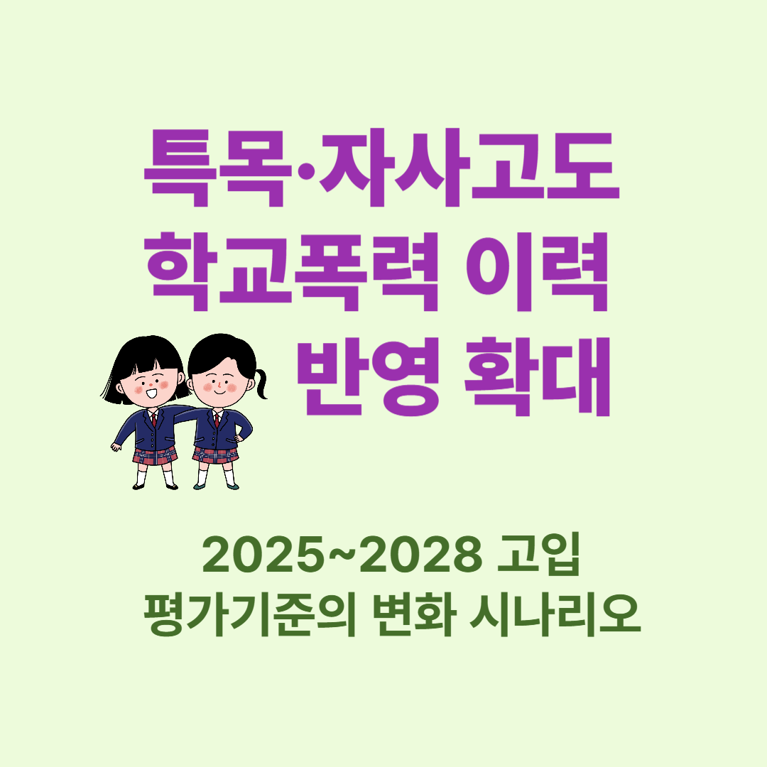 2028 고입 학폭 평가 변화 개요 인포그래픽