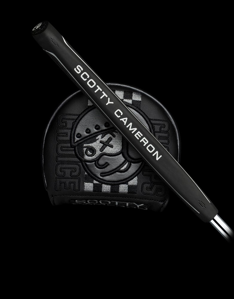 투어 온리 풀 컨택트 그립과 블랙 Champs Choice Circle T 미드라운드 헤드커버가 포함된 Phantom T-11 Prototype 퍼터.