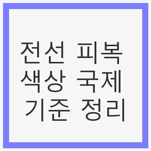 전선 피복 색상 국제 기준