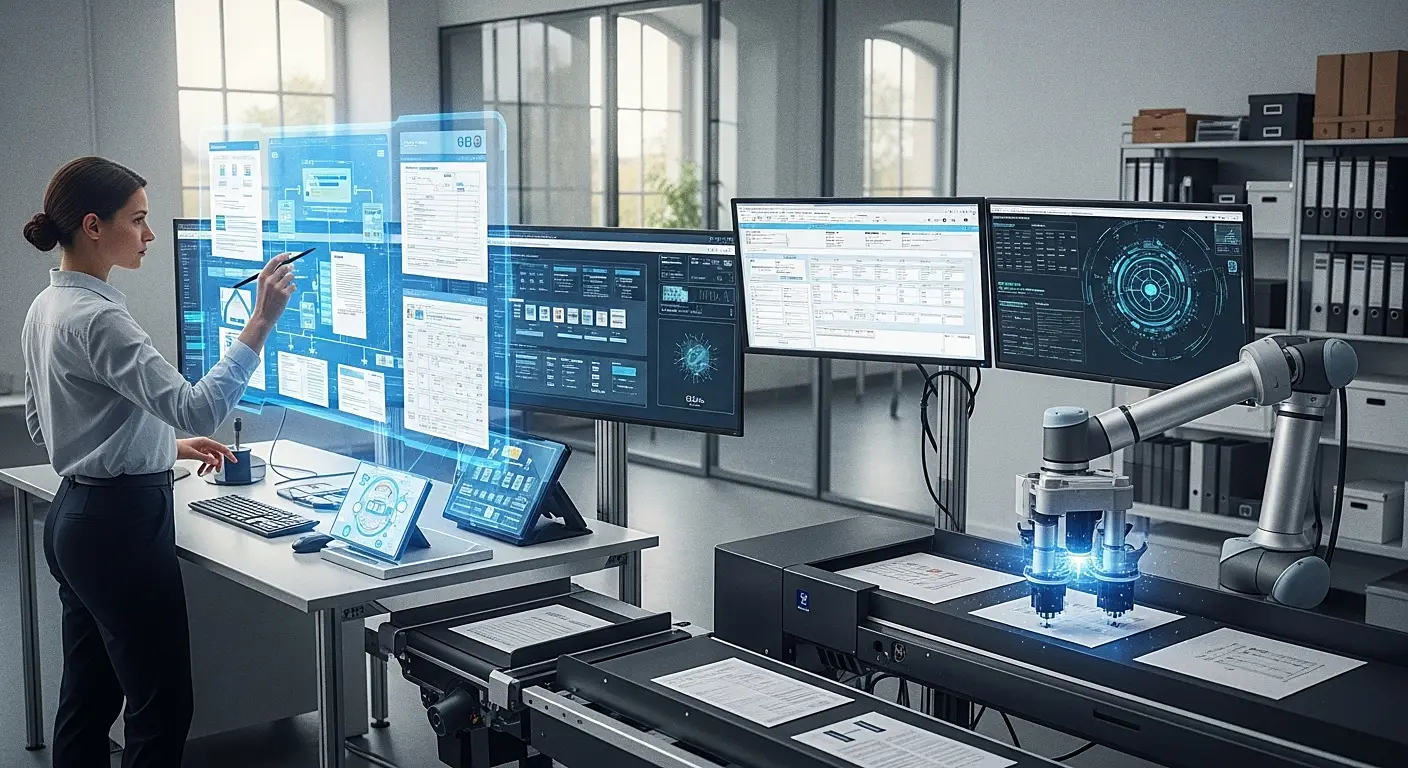 서류처리하는 이미지