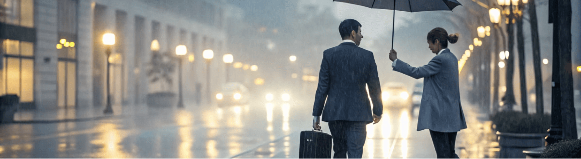 우산은 없었지만 마음은 젖지 않았다