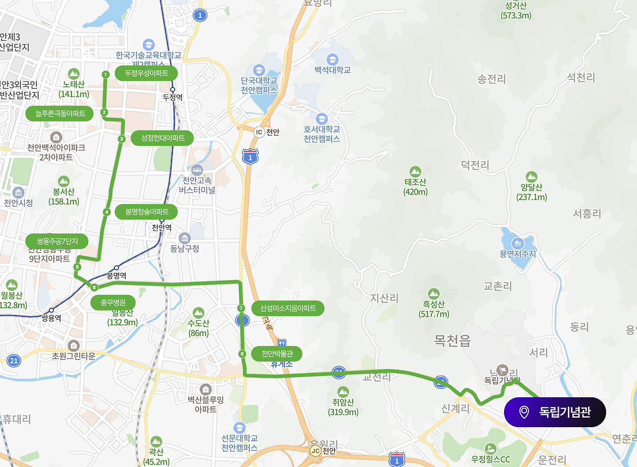 K컬처박람회-셔틀버스-3코스-노선도