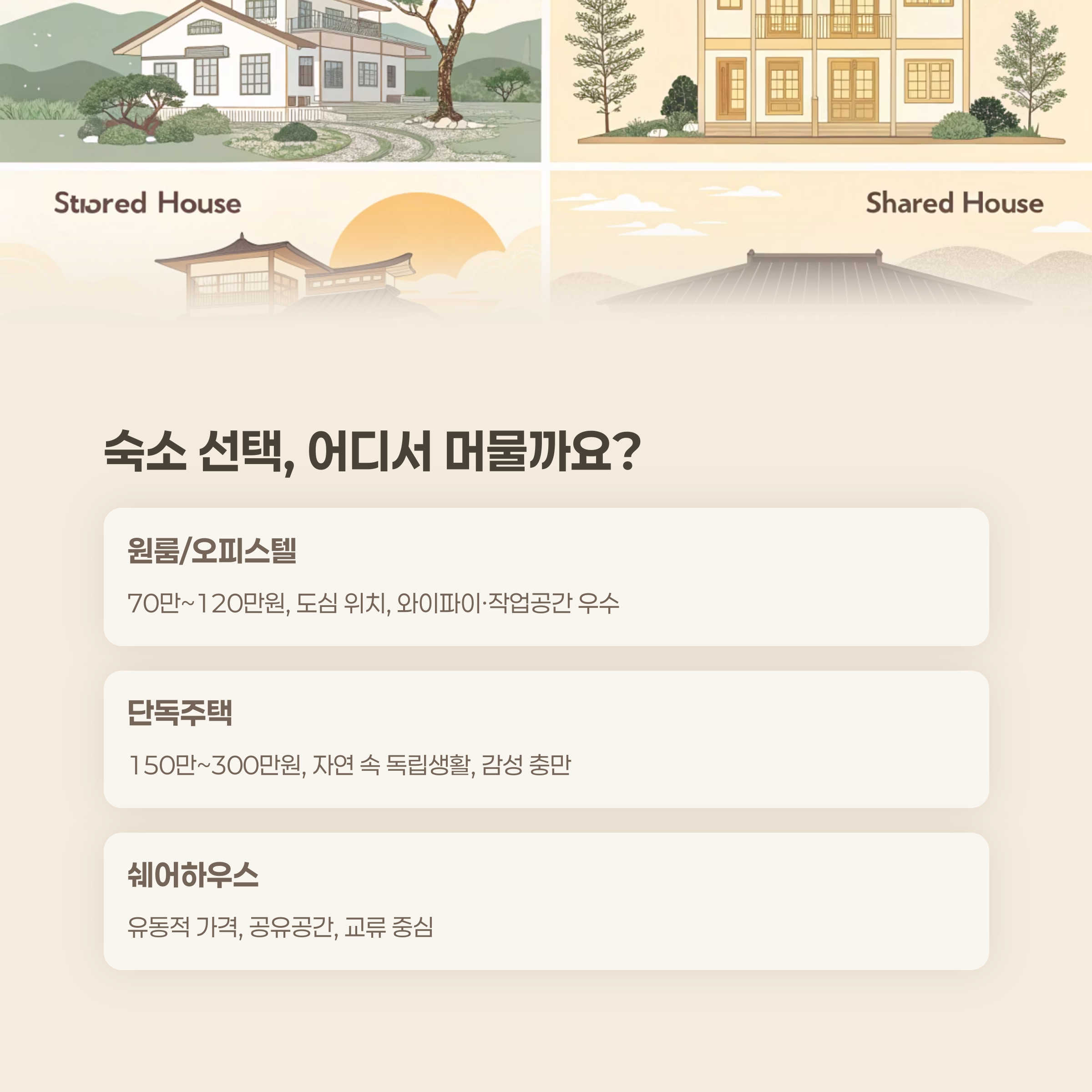 제주 한달 살기 숙소 추천 및 비용