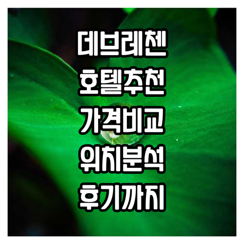 데브레첸 호텔 완벽 추천! 가격, 위..