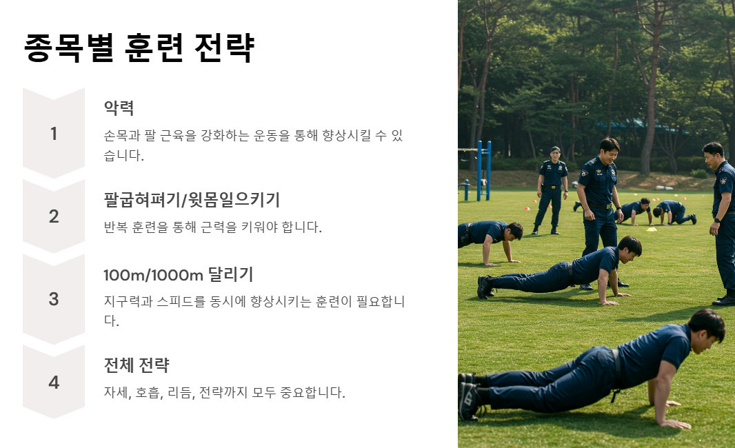 경찰공무원 체력 시험 종목별 훈련 전략
