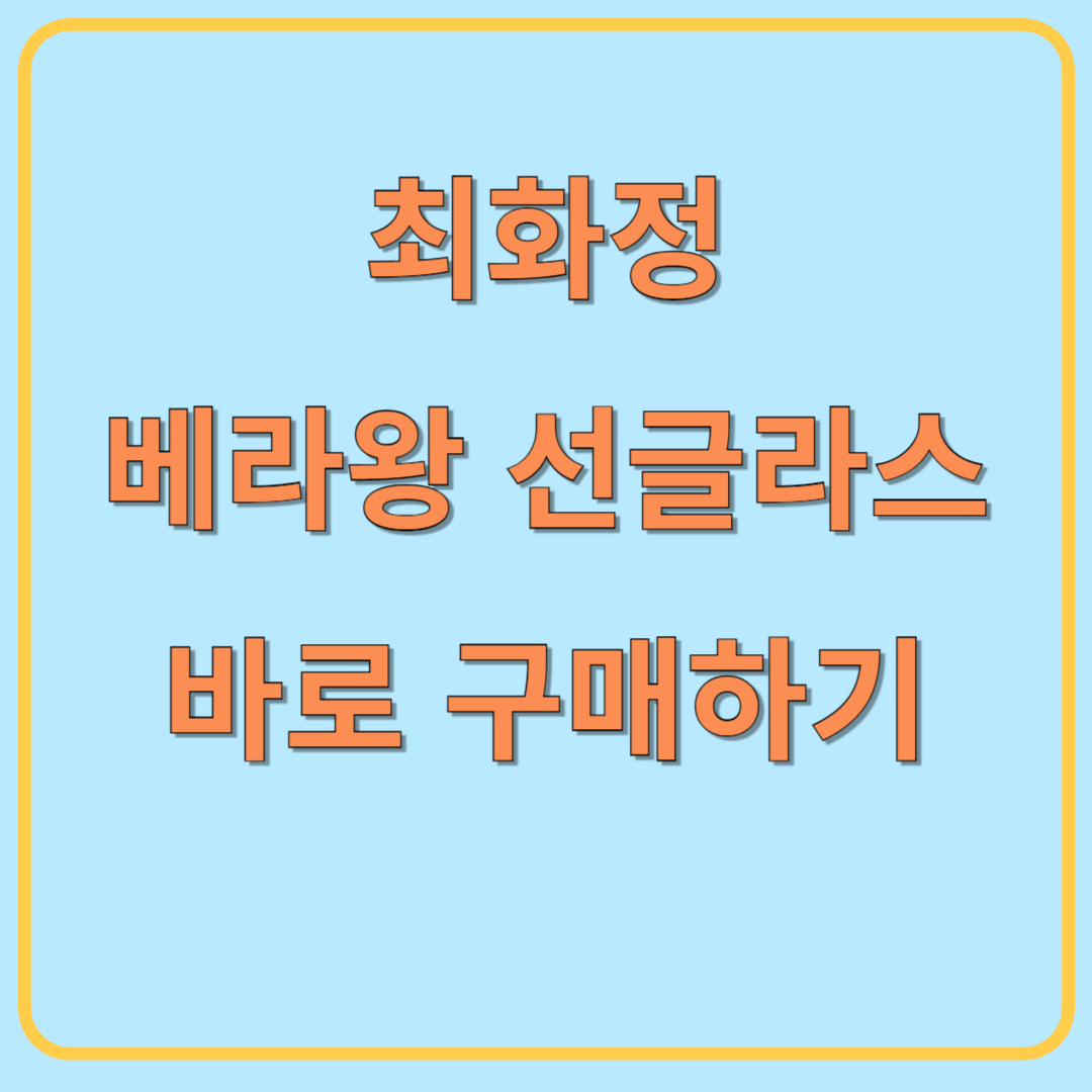 최화정-베라왕선글라스