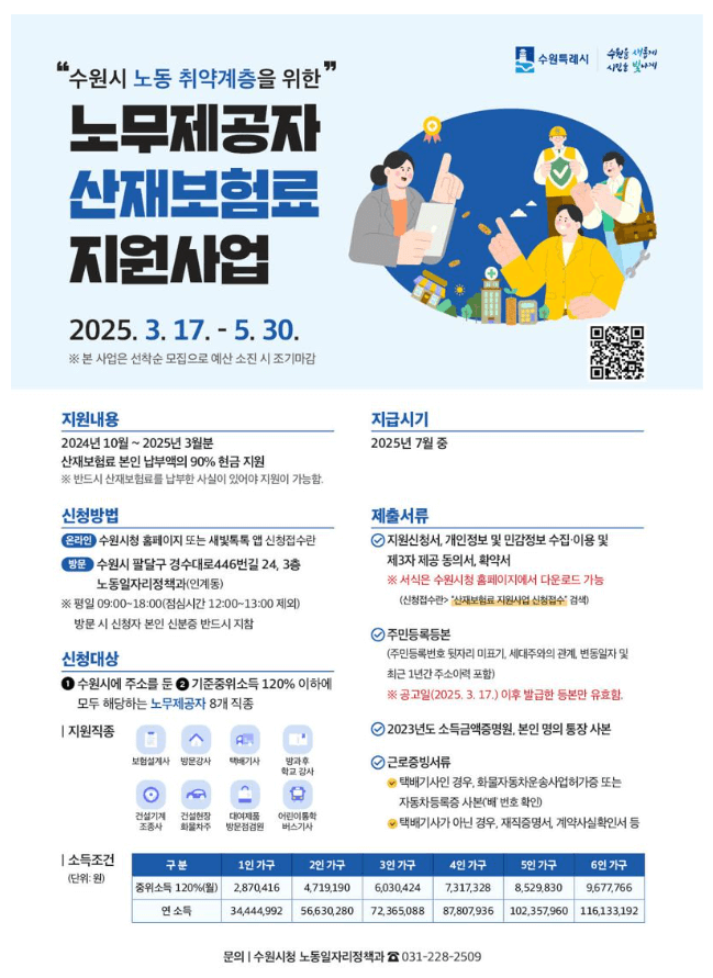 수원시 산재보험료 지원