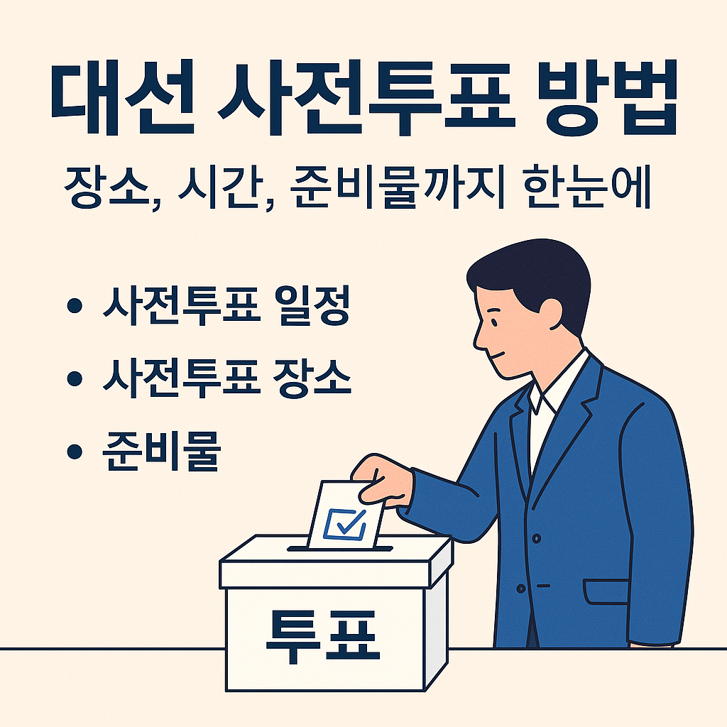 대선 사전투표 방법