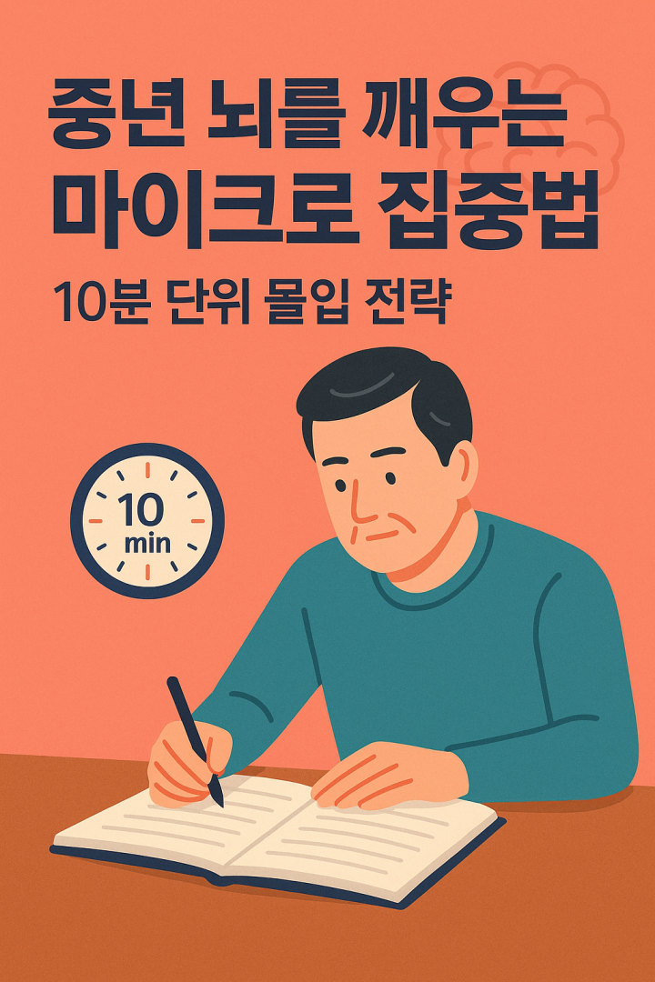 중년 뇌를 깨우는 마이크로 집중법