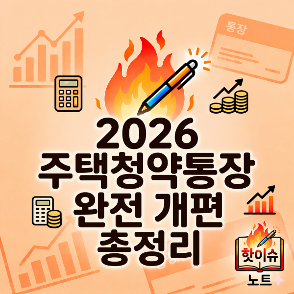 2026 주택청약통장 완전 개편 총정리