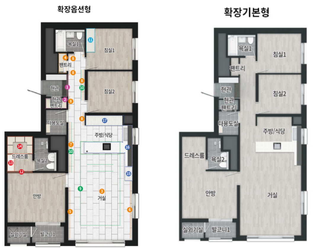 파주 제일풍경채 운정 84C 평면도