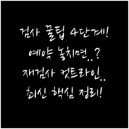 자동차 정기검사 온라인 예약부터 재검..