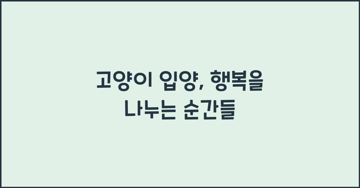 고양이 입양