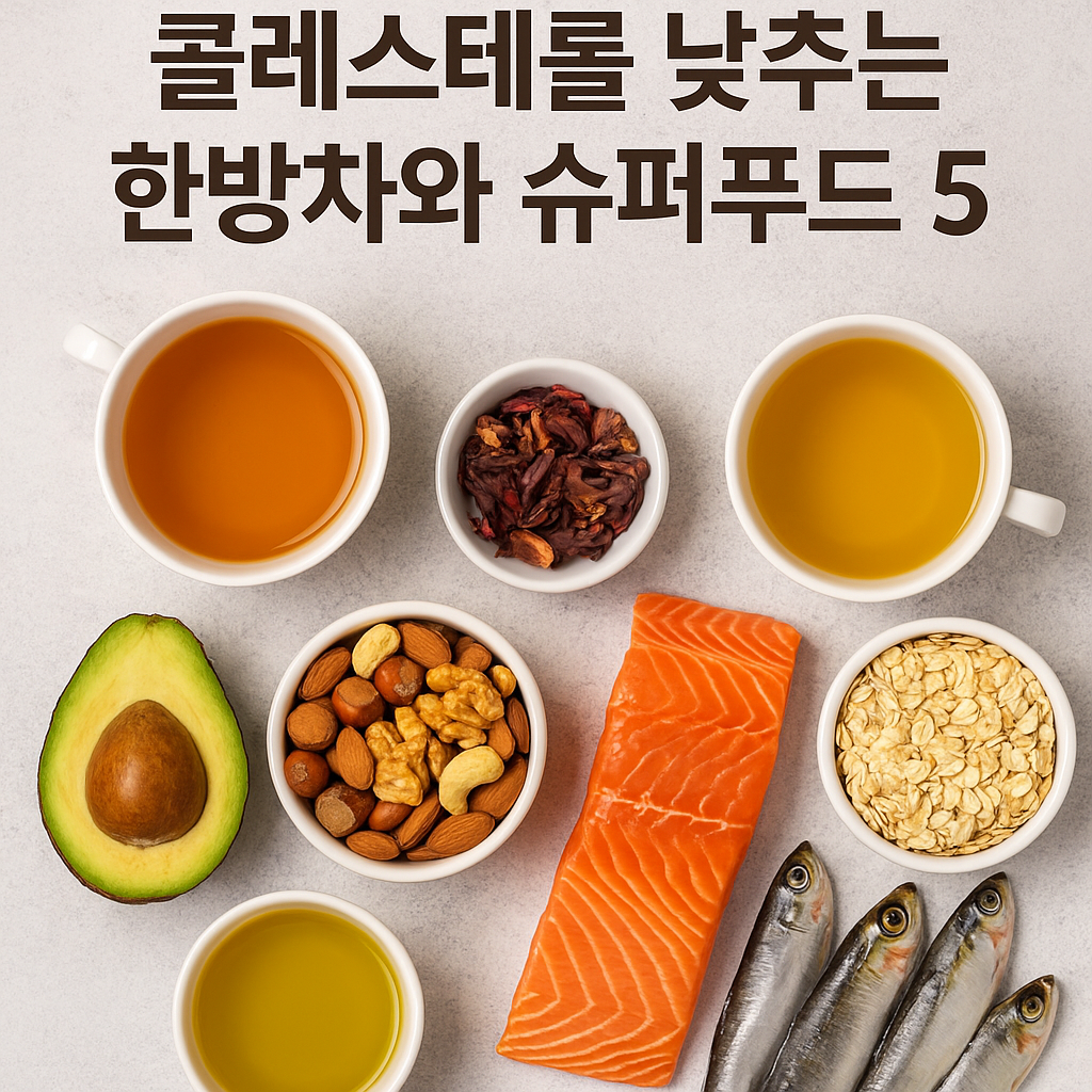 콜레스테롤 낮추는 한방차와 슈퍼푸드 Best 5