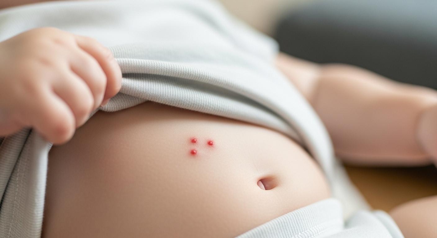 아기 피부 붉은 반점