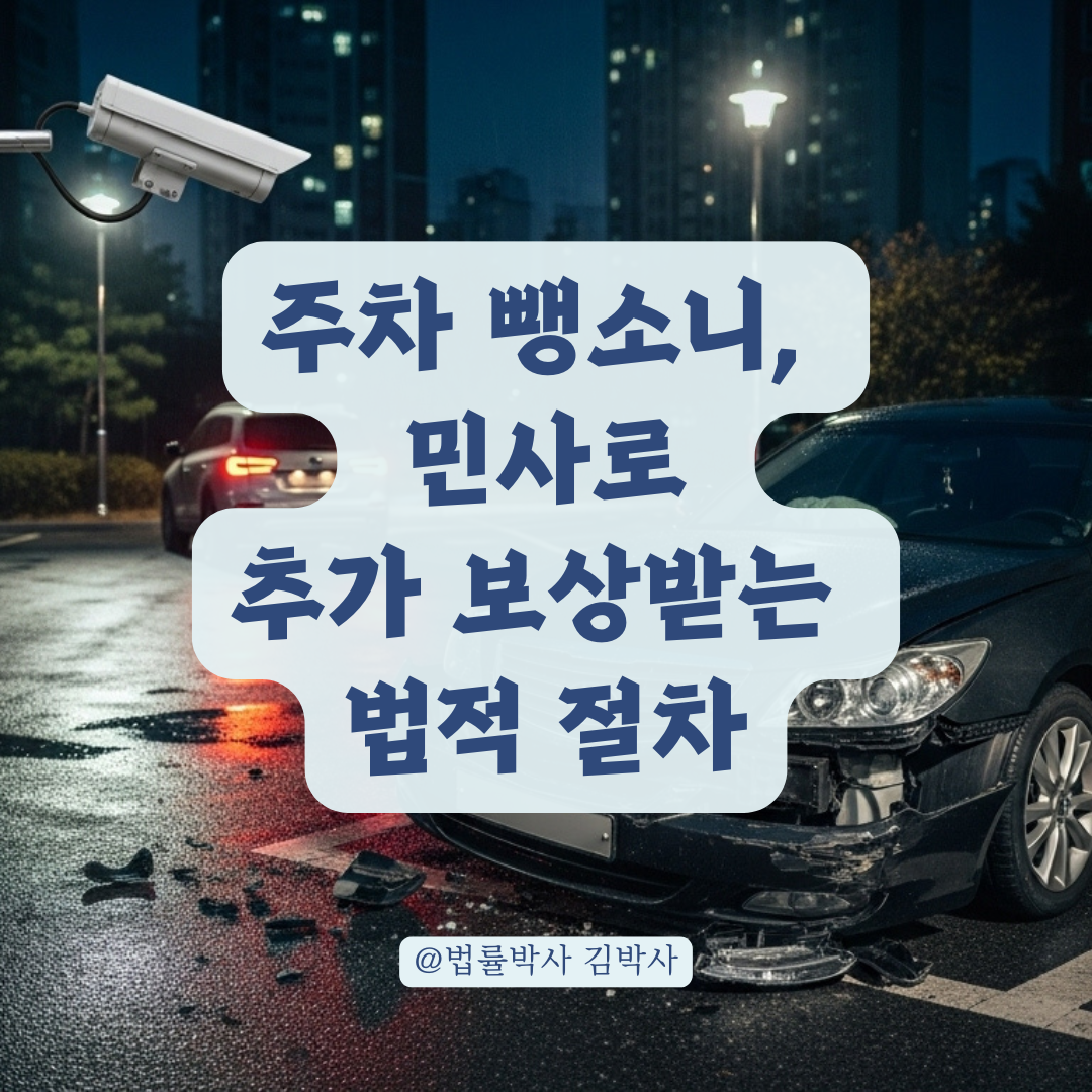 주차 뺑소니 당했을 때, 보험 외에 민사로 추가 보상받는 현실적인 방법.