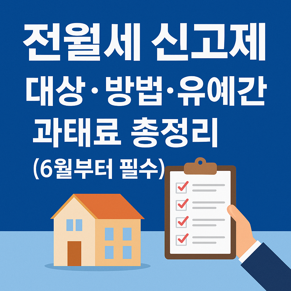 전월세 신고제 대상 방법 유예기간 과태료 총정리(6월부터 필수)