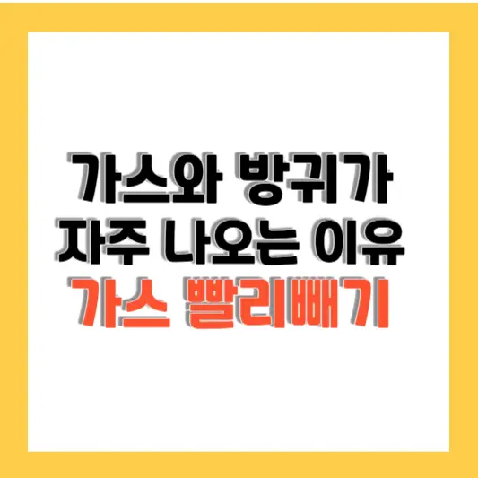 가스와 방귀가 자주 나오는 이유와 줄이는 방법