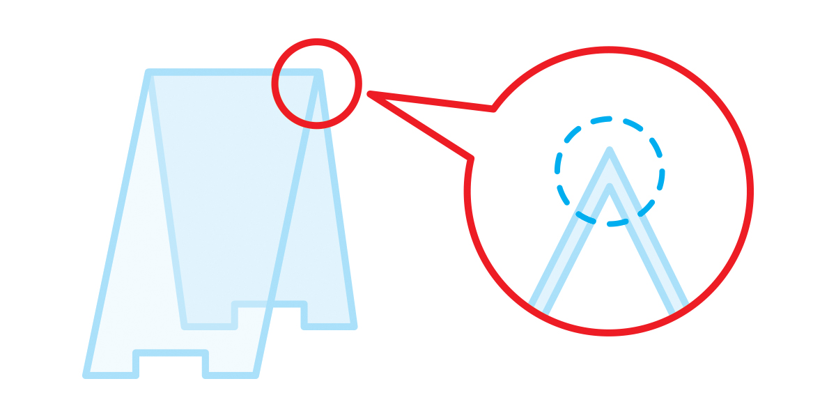 절곡 아크릴 예시