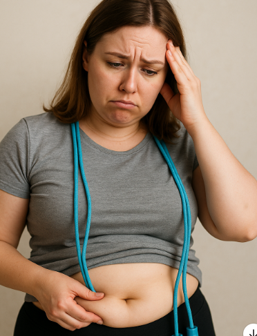 다이어트 정체기 때문에 고민하는 사진