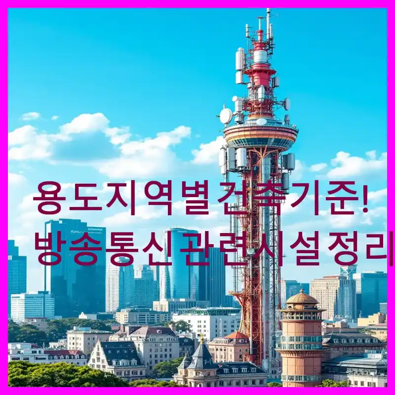 용도지역별 건축기준! 방송통신 관련시설 정리