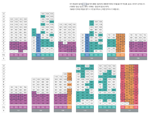 동호수배치도