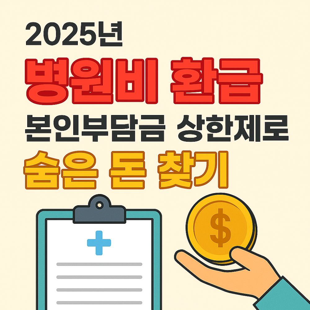 [2025년] 병원비 환급, 본인부담금 상한제로 숨은 돈 찾기 인포그래픽