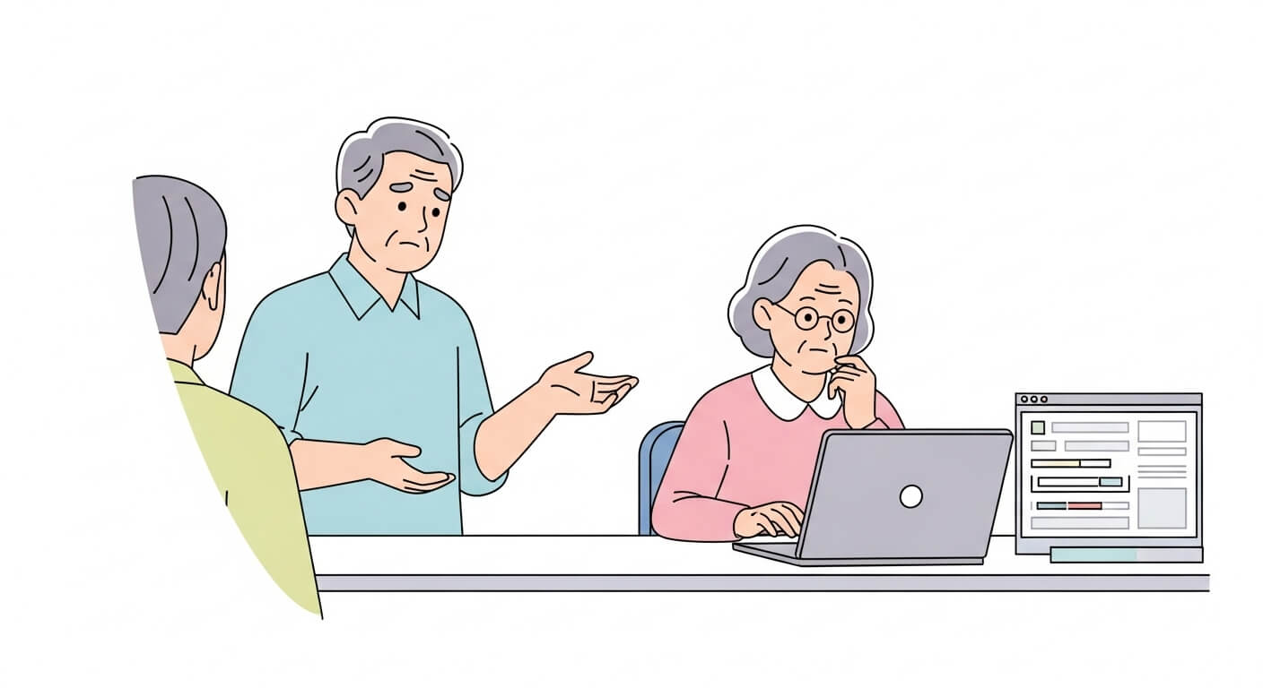 한쪽은 정부24·복지로 온라인 신청, 다른 쪽은 주민센터 직접 방문하는 두 가지 신청 경로를 나란히 표현 2