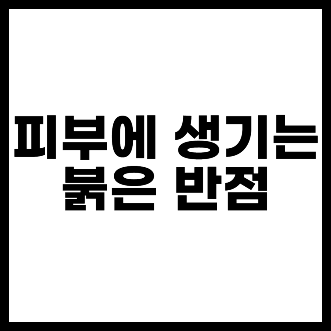 피부에 생기는 붉은 반점