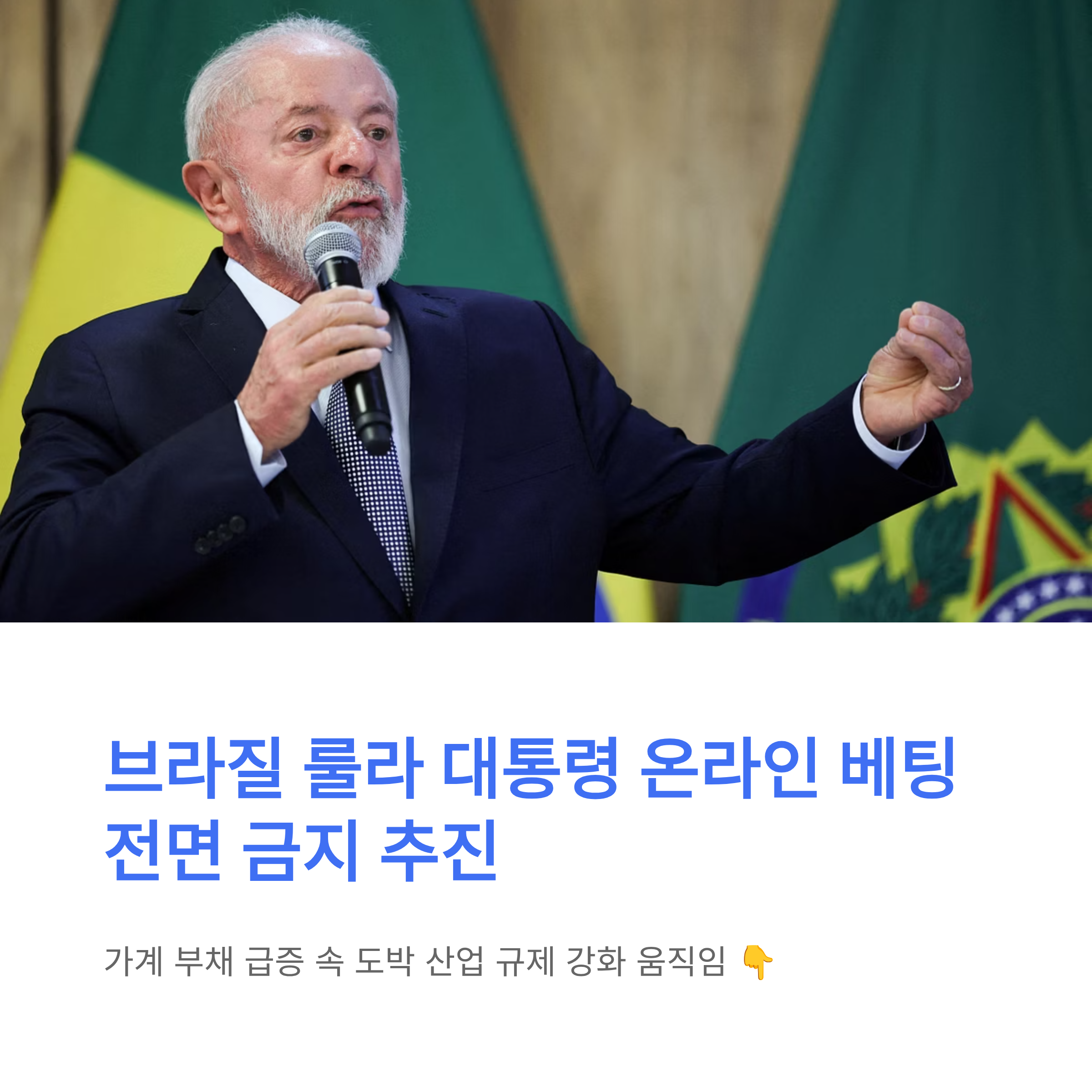 브라질 룰라 대통령 온라인 베팅 플랫폼 전면 금지