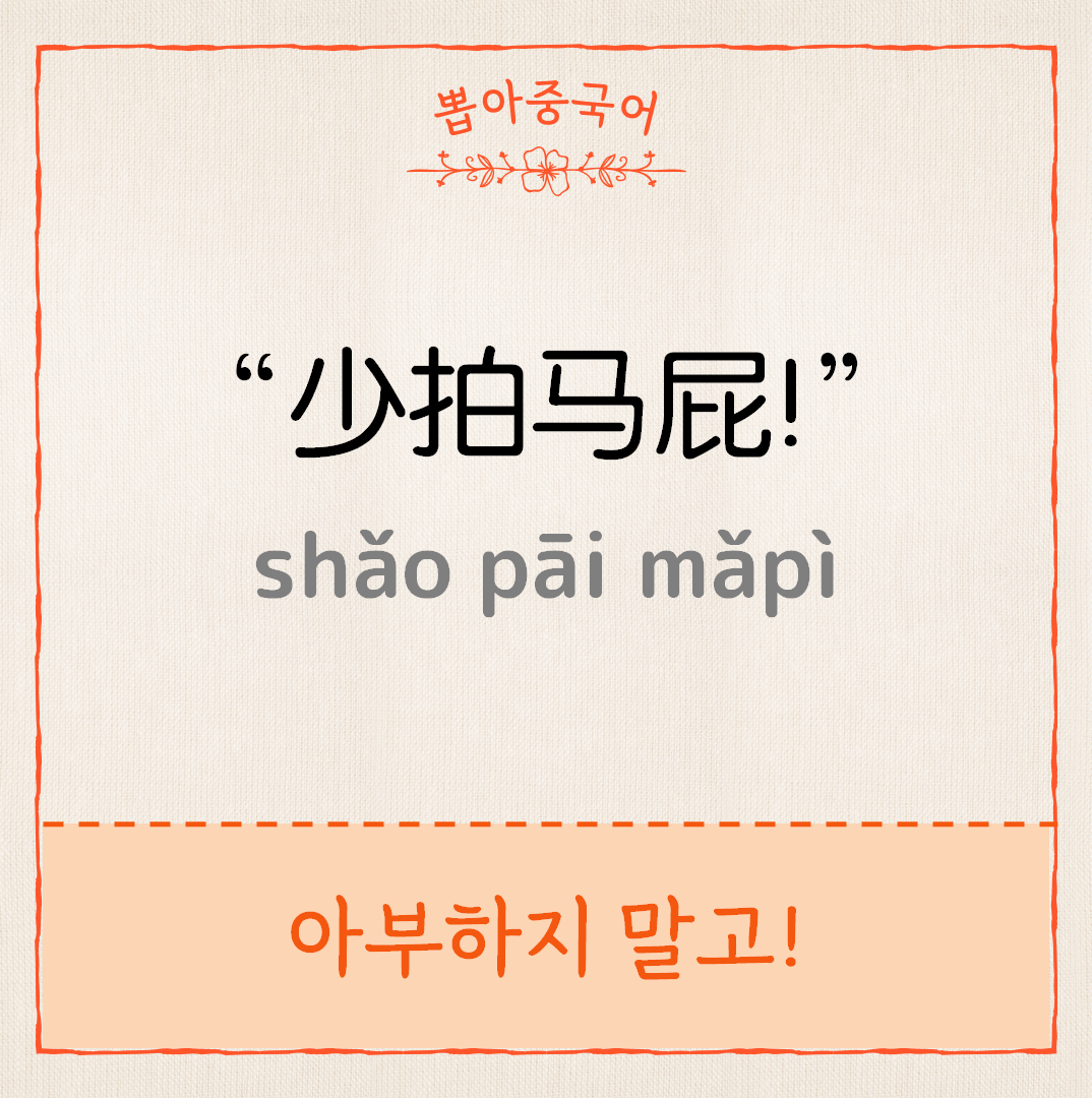 少拍马屁