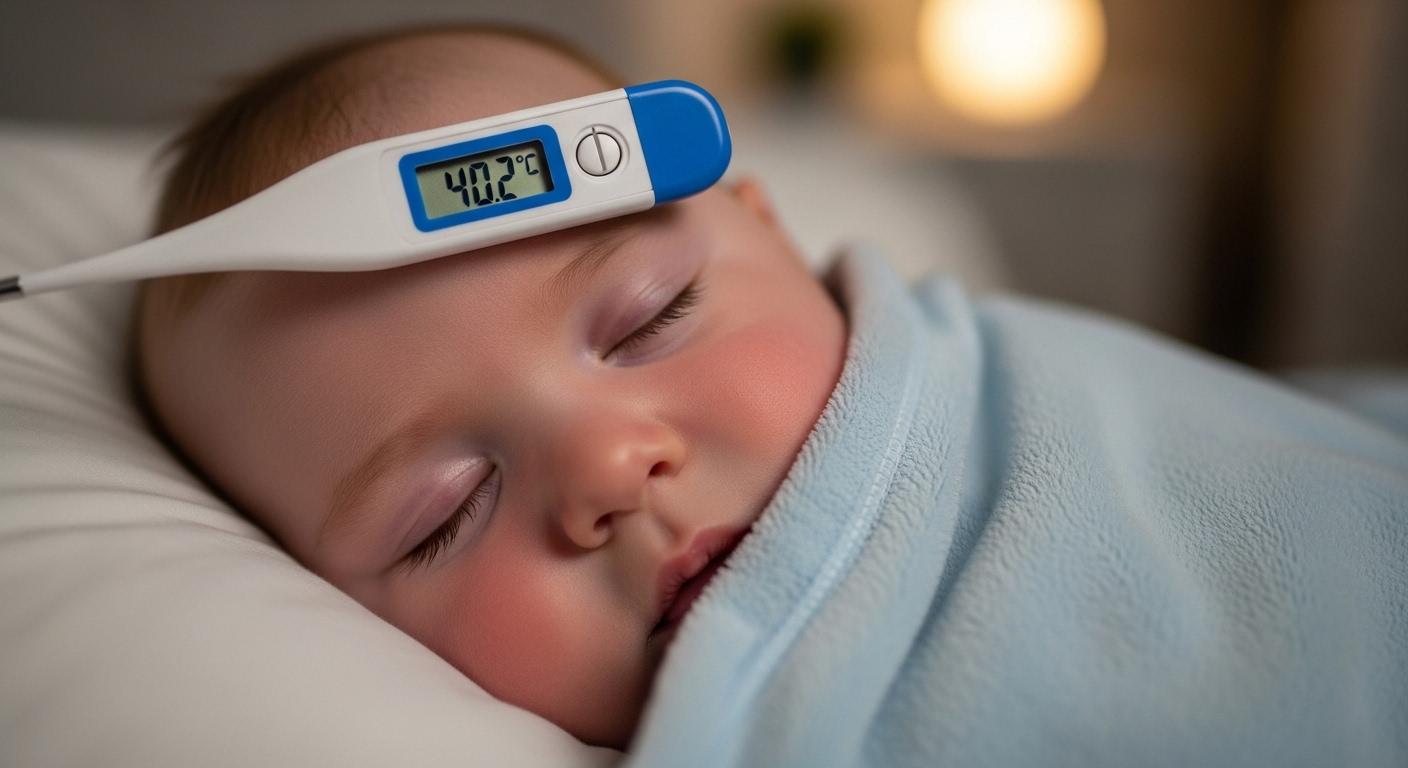 아기 열 40도 넘으면