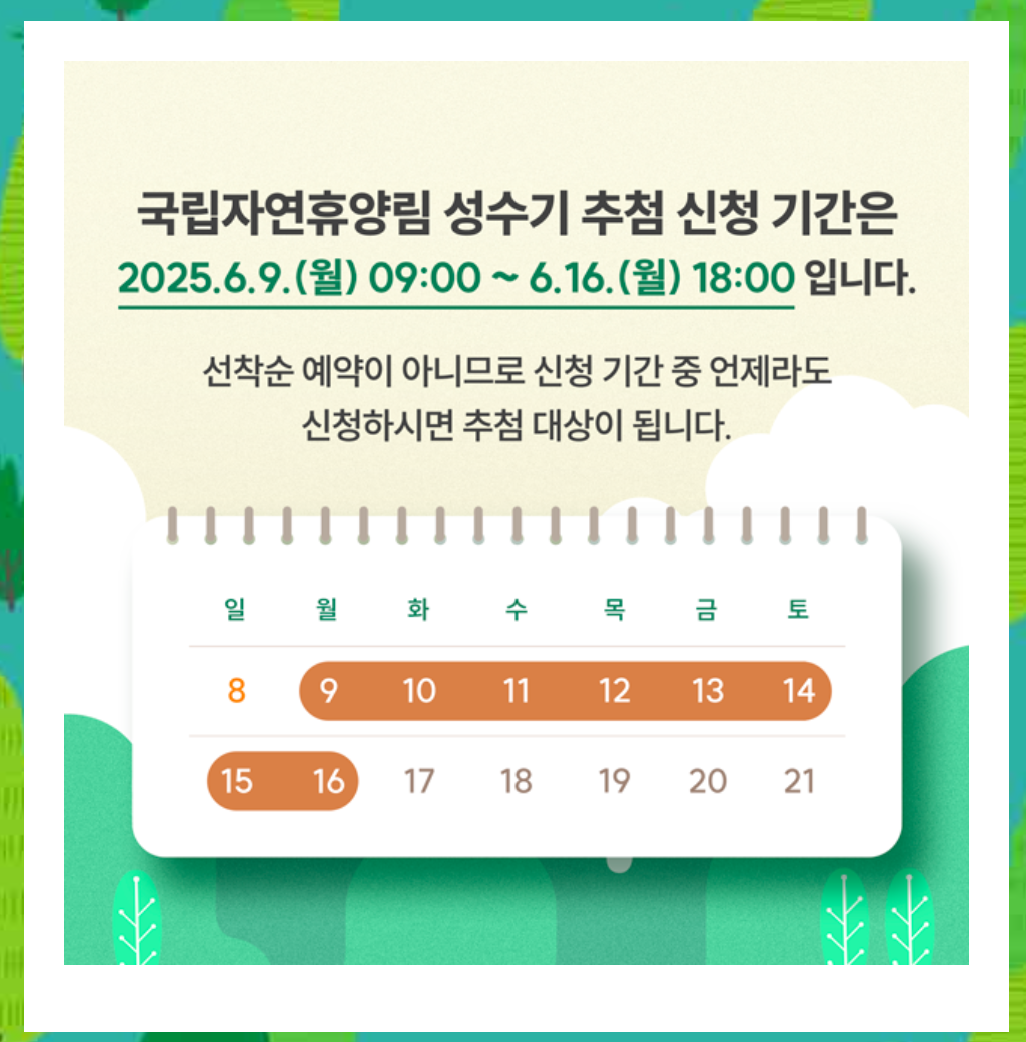 국립자연휴양림 성수기
