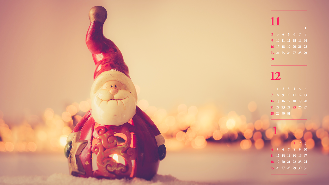 06 산타클로스 인형 B - 2025년12월 노트북배경화면