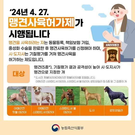 맹견사육허가제 대상견종